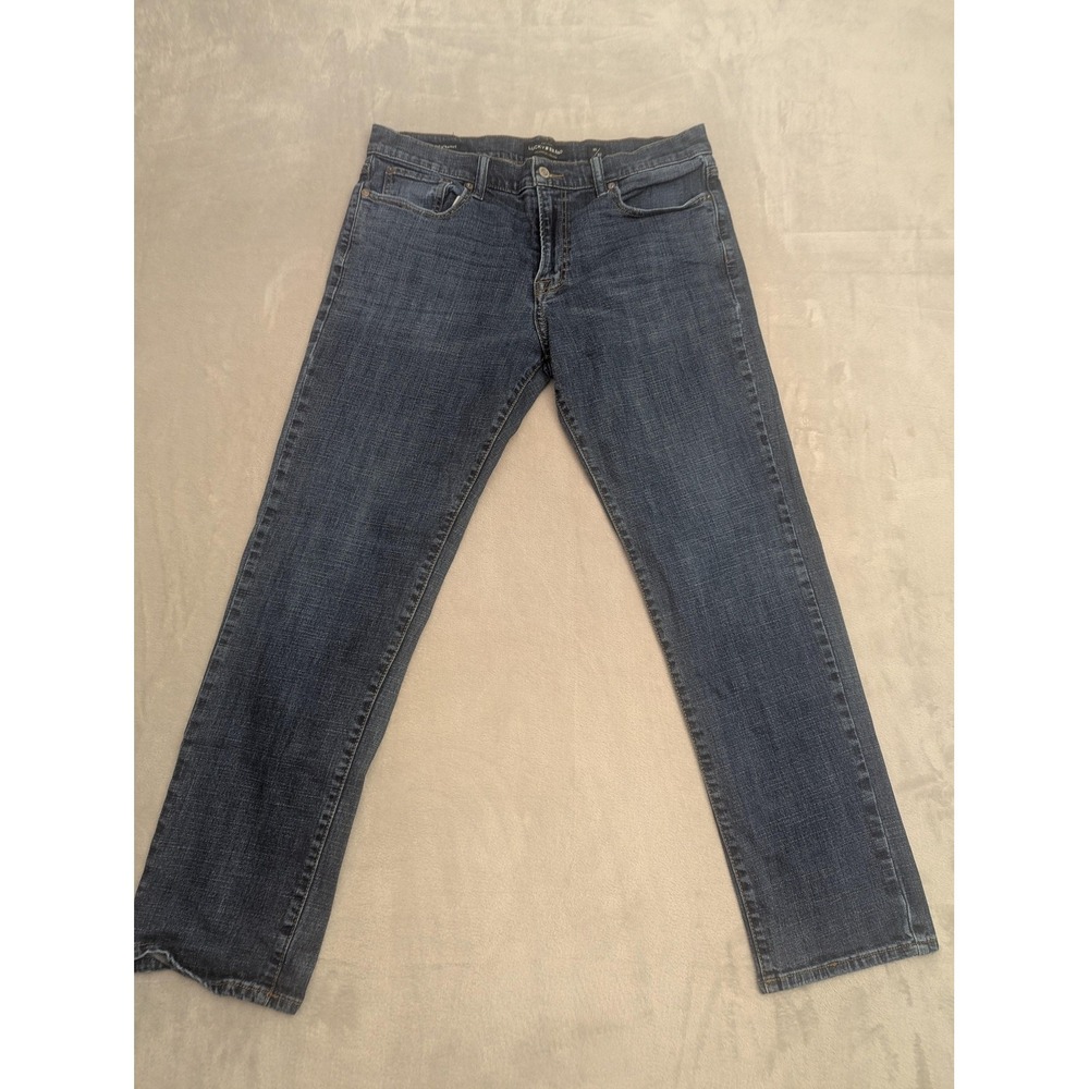 Lucky Brand 221‎ Straight Jeans Mens 36x32* Blue Medium Wash Denim Casual